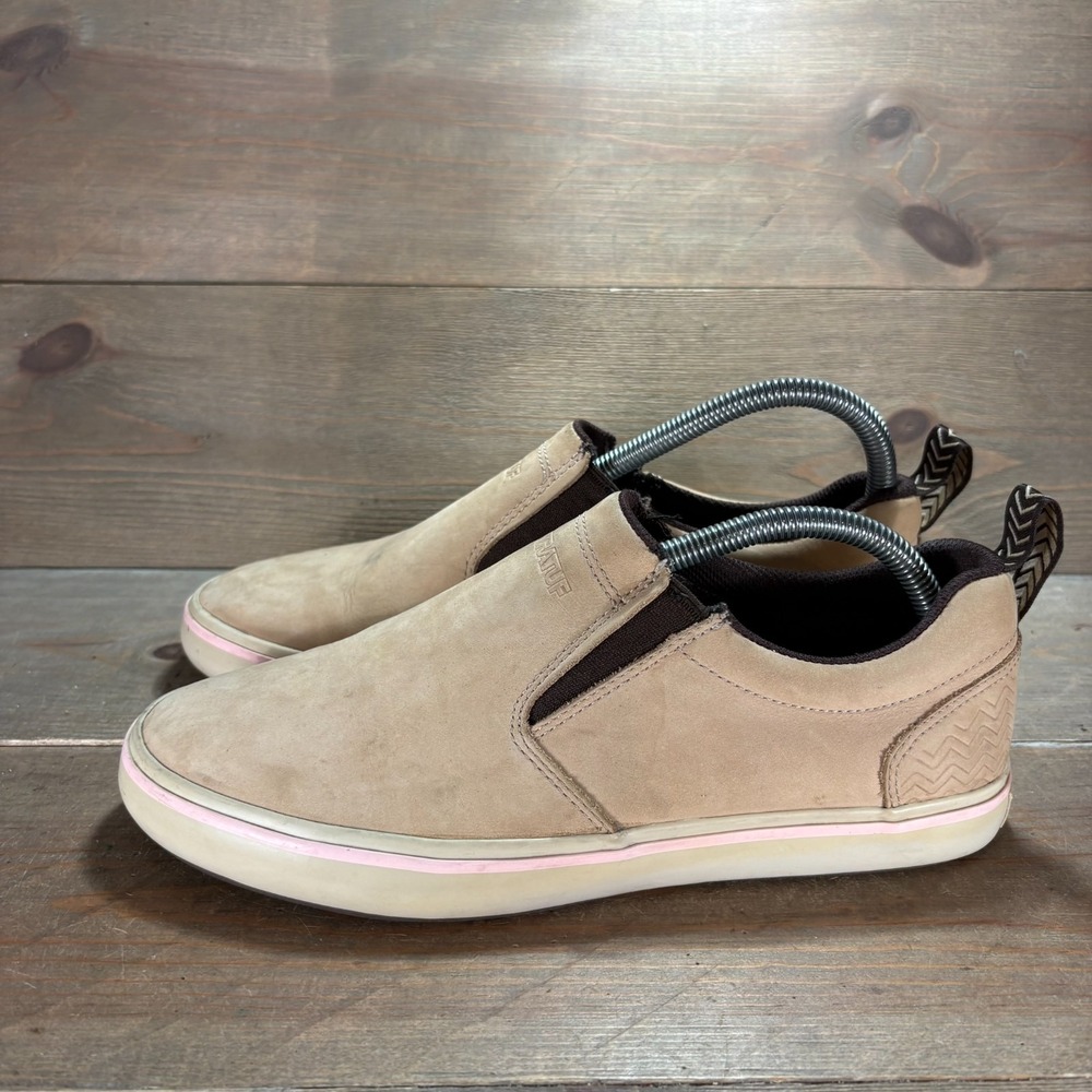 Xtratuf Sharkbyte Womens size 8 shoes Tan Leather Slip On Deck sneakers